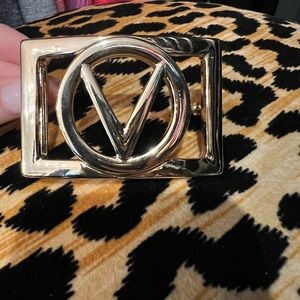 Valentino belt buckle gold V logo women